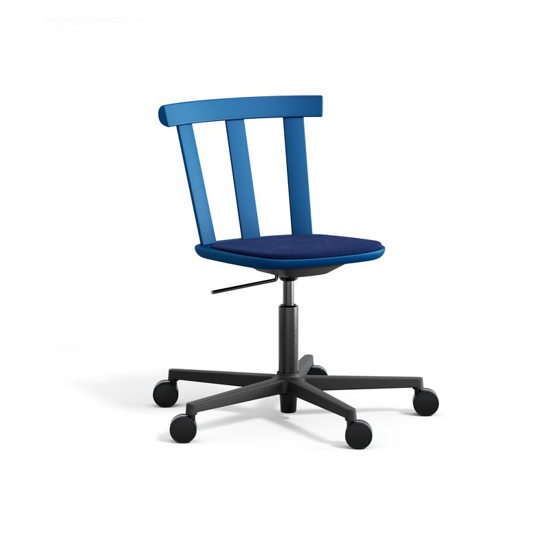 Stolab Alt Drehstuhl mit gepolstertem Sitz Birke Hallingdal 65-754 blue-Östersjöblau 28