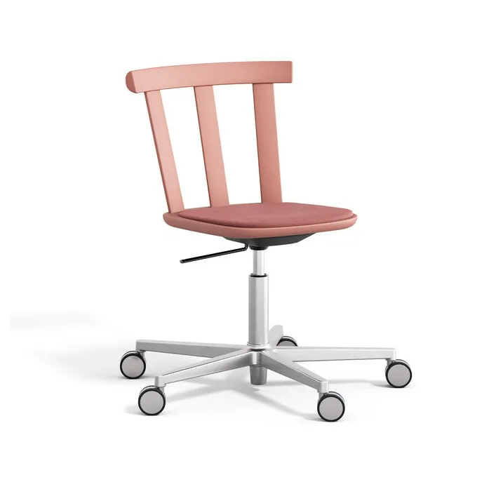 Alt Drehstuhl mit gepolstertem Sitz Birke, Vidar 4, 633 pink-malva 27 Stolab