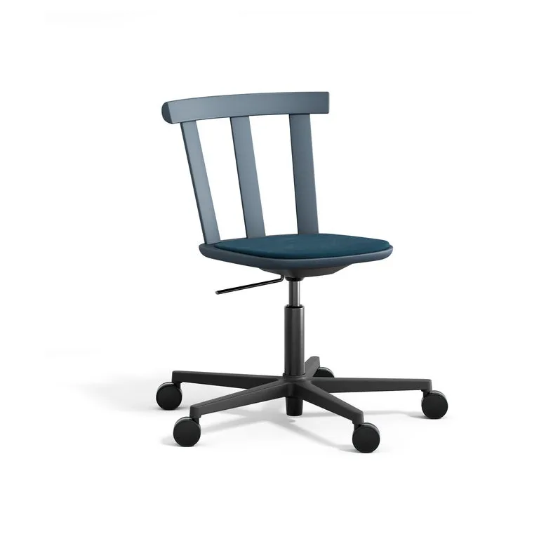 Alt Drehstuhl mit gepolstertem Sitz Birke, Vidar 4, 733 blue-åska 66 Stolab