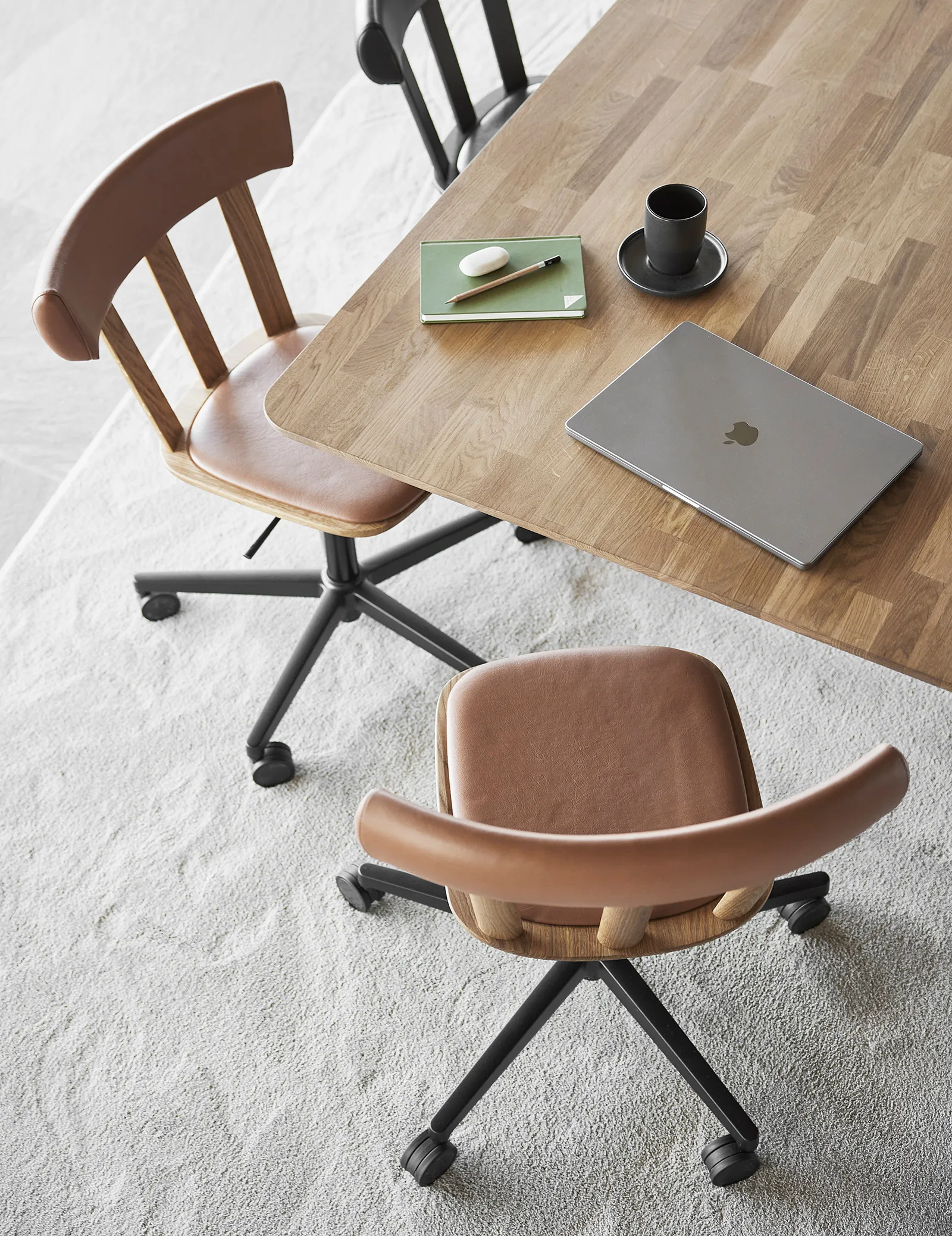 Alt Drehstuhl mit gepolstertem Sitz Eiche, Elmotique 43807-Naturöl Stolab