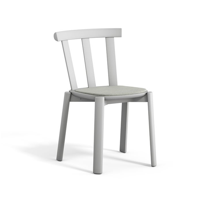 Stolab Alt Stuhl mit gepolstertem Sitz Birke Hallingdal 65-110 light grey-Hellgrau 51