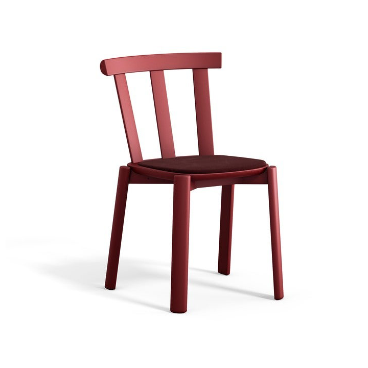 Stolab Alt Stuhl mit gepolstertem Sitz Birke Hallingdal 65-694 maroon-lingon 19
