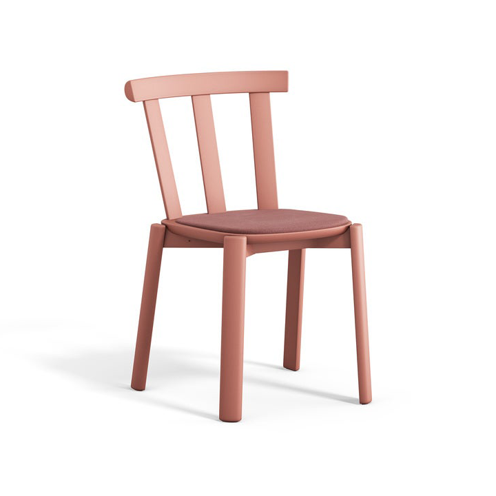 Stolab Alt Stuhl mit gepolstertem Sitz Birke Vidar 4, 633 pink-malva 27