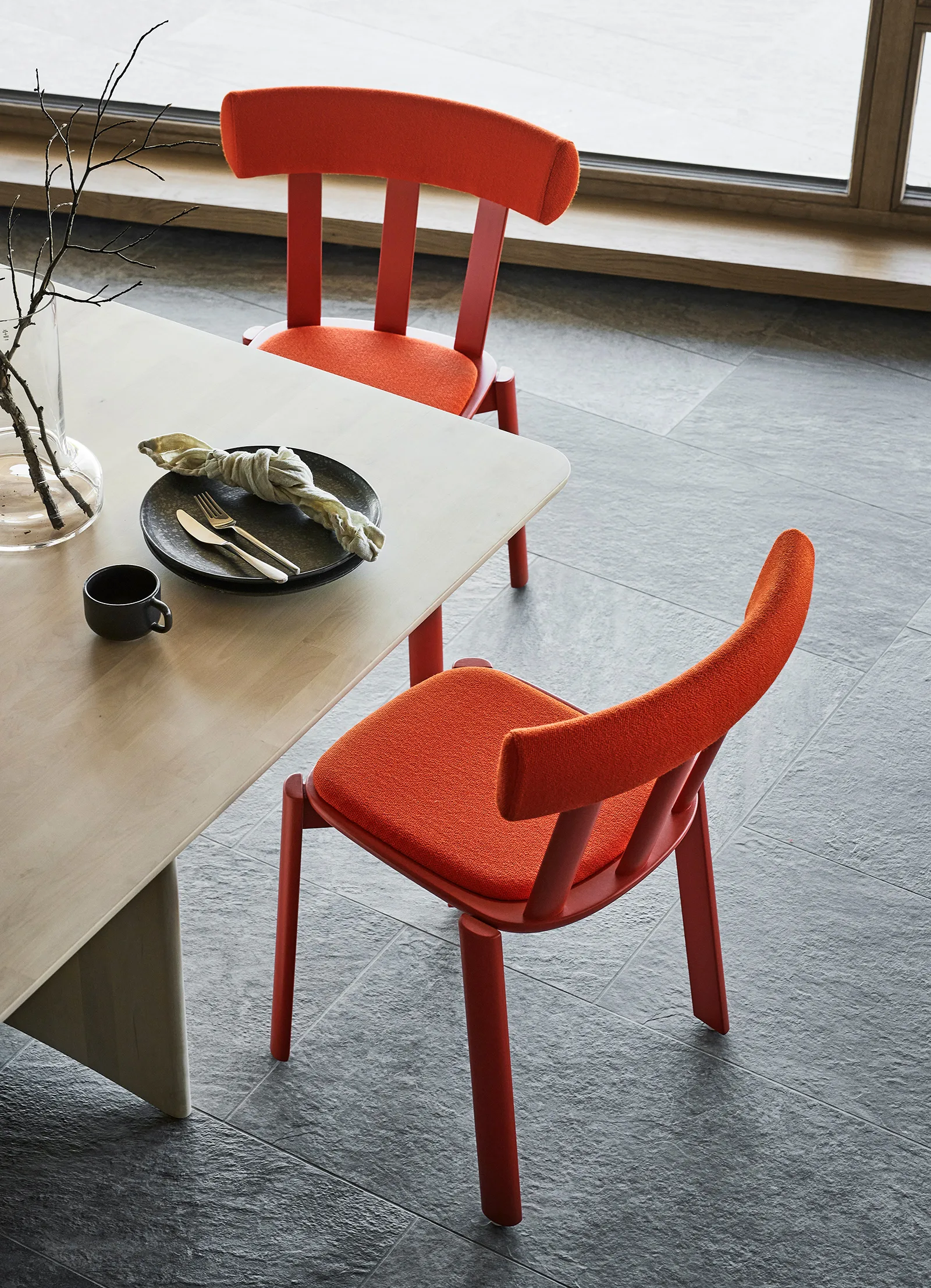Alt Tisch 320x110 cm Birke, Leichter Mattlack Stolab