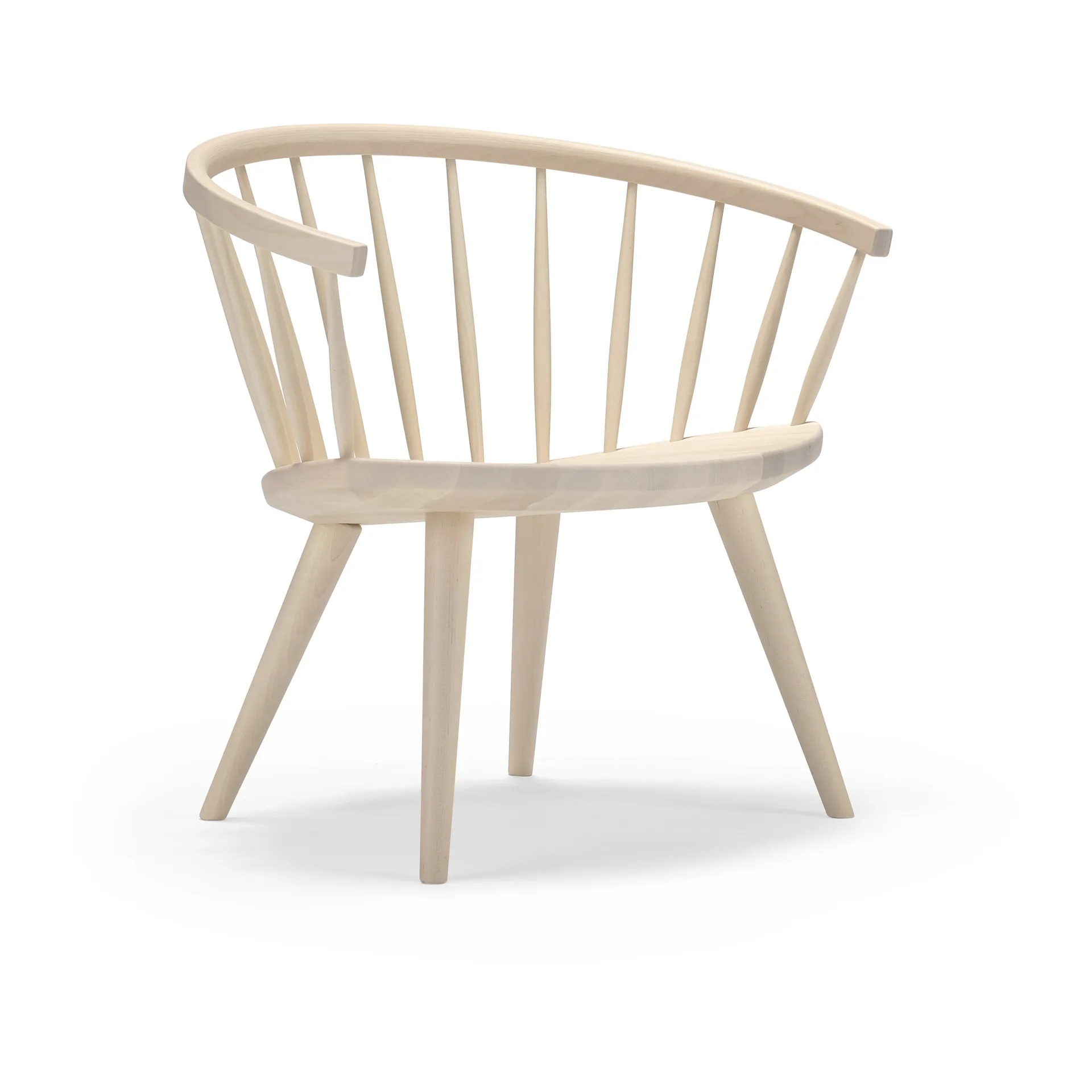 Arka Loungestuhl Birke, Hell mattlackiert Stolab