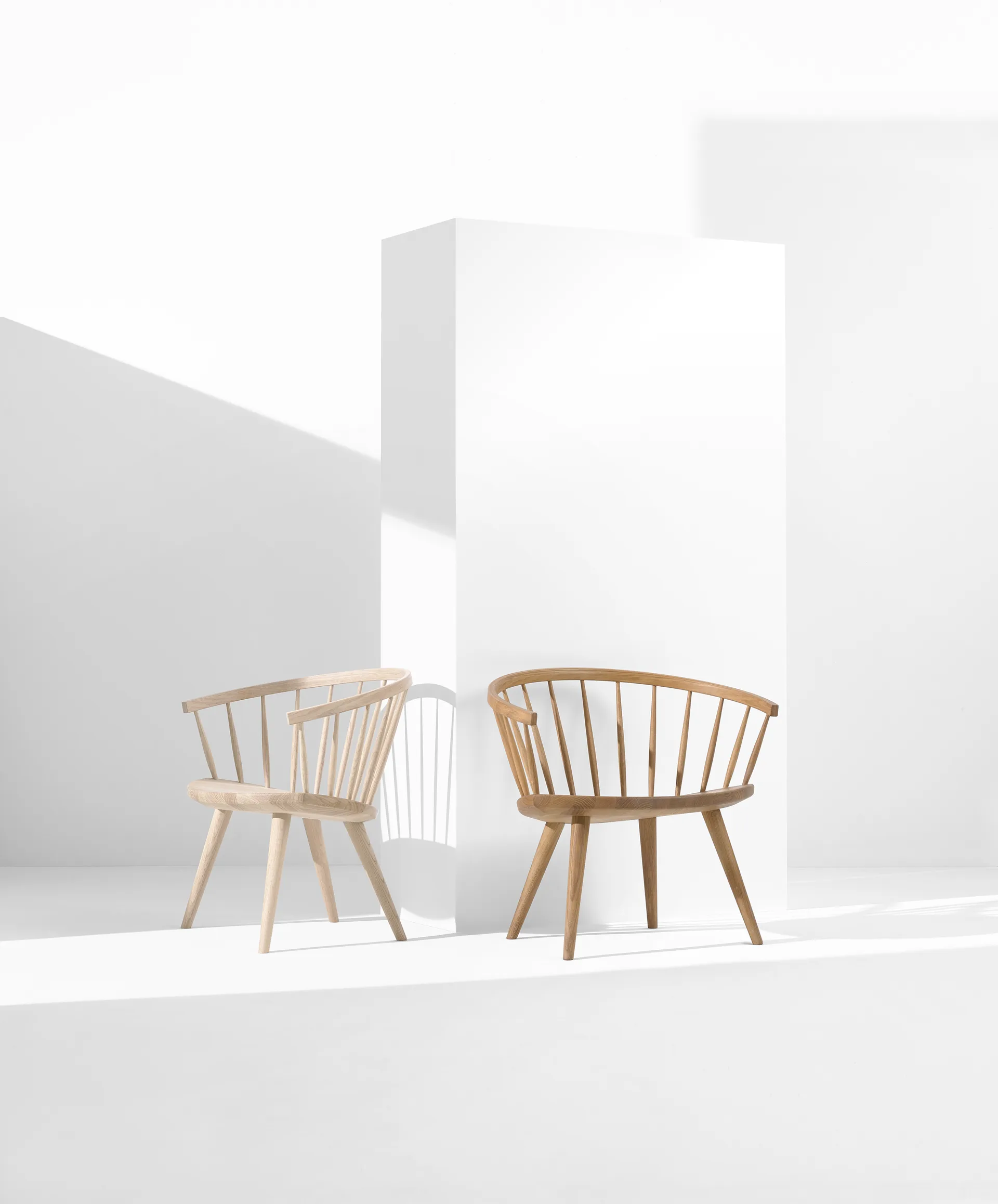 Arka Loungestuhl Birke, Hell mattlackiert Stolab