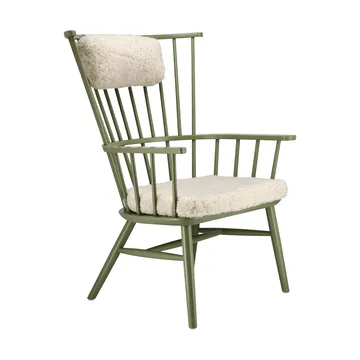 Henriette Sessel mit Sesselkissen & Nackenkissen Olive green-Moonlight - Stolab