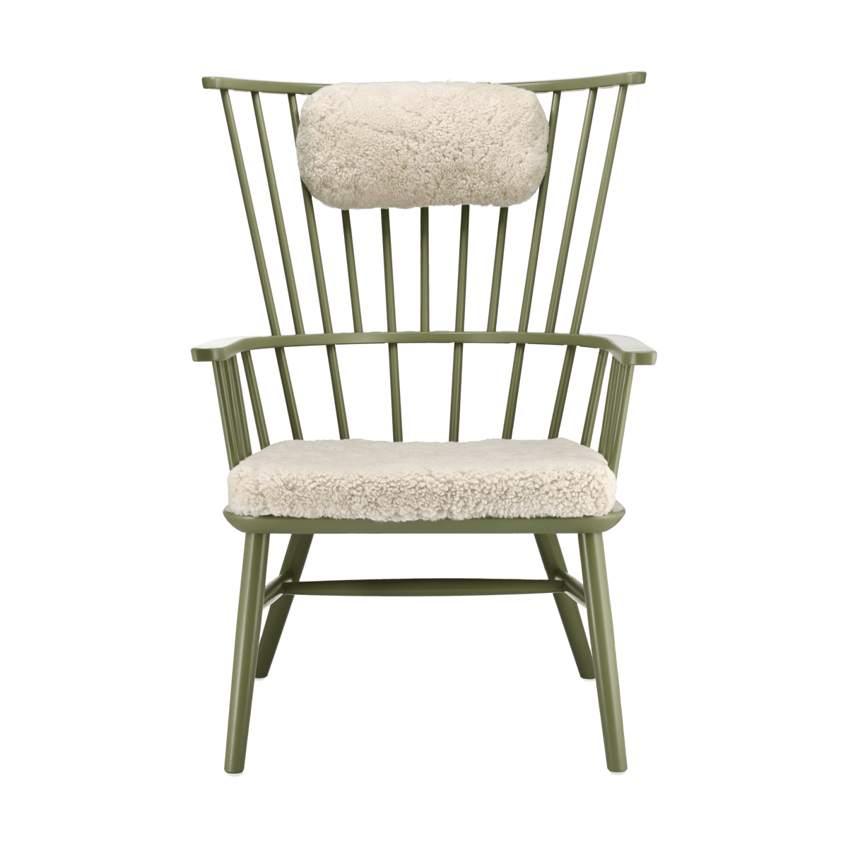 Stolab Henriette Sessel mit Sesselkissen & Nackenkissen Olive green-Moonlight