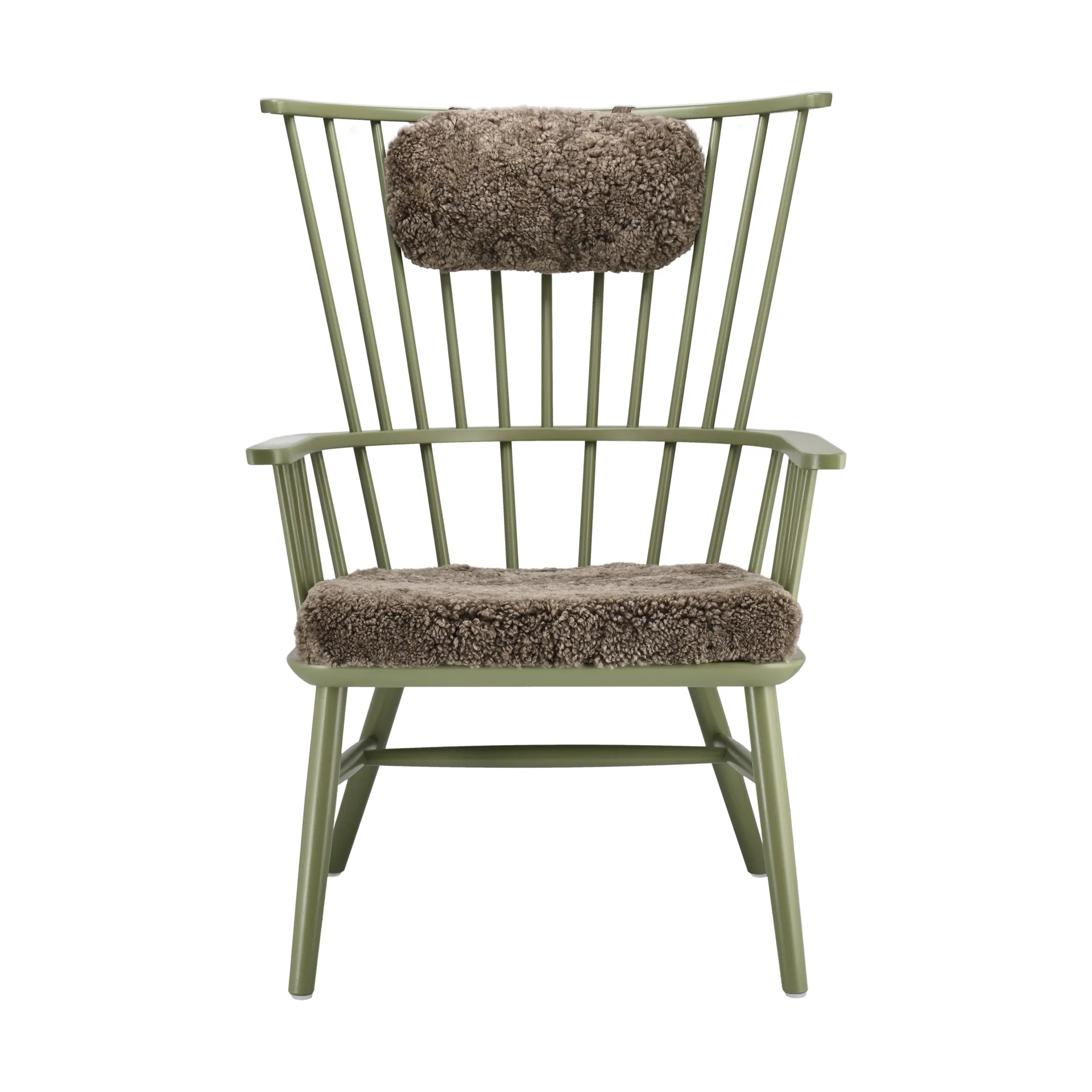 Henriette Sessel mit Sesselkissen & Nackenkissen Olive green-Sahara,  Stolab