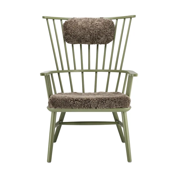 Henriette Sessel mit Sesselkissen & Nackenkissen Olive green-Sahara - Stolab