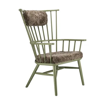 Henriette Sessel mit Sesselkissen & Nackenkissen Olive green-Sahara - Stolab