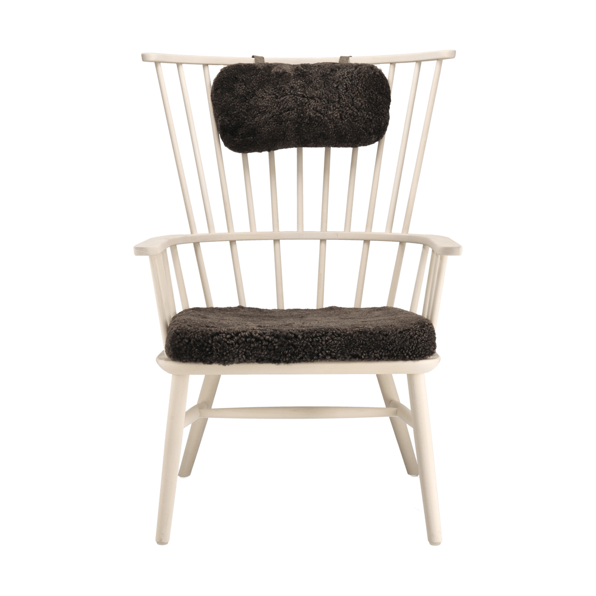 Stolab Henriette Sessel mit Sesselkissen & Nackenkissen White oiled-Espresso