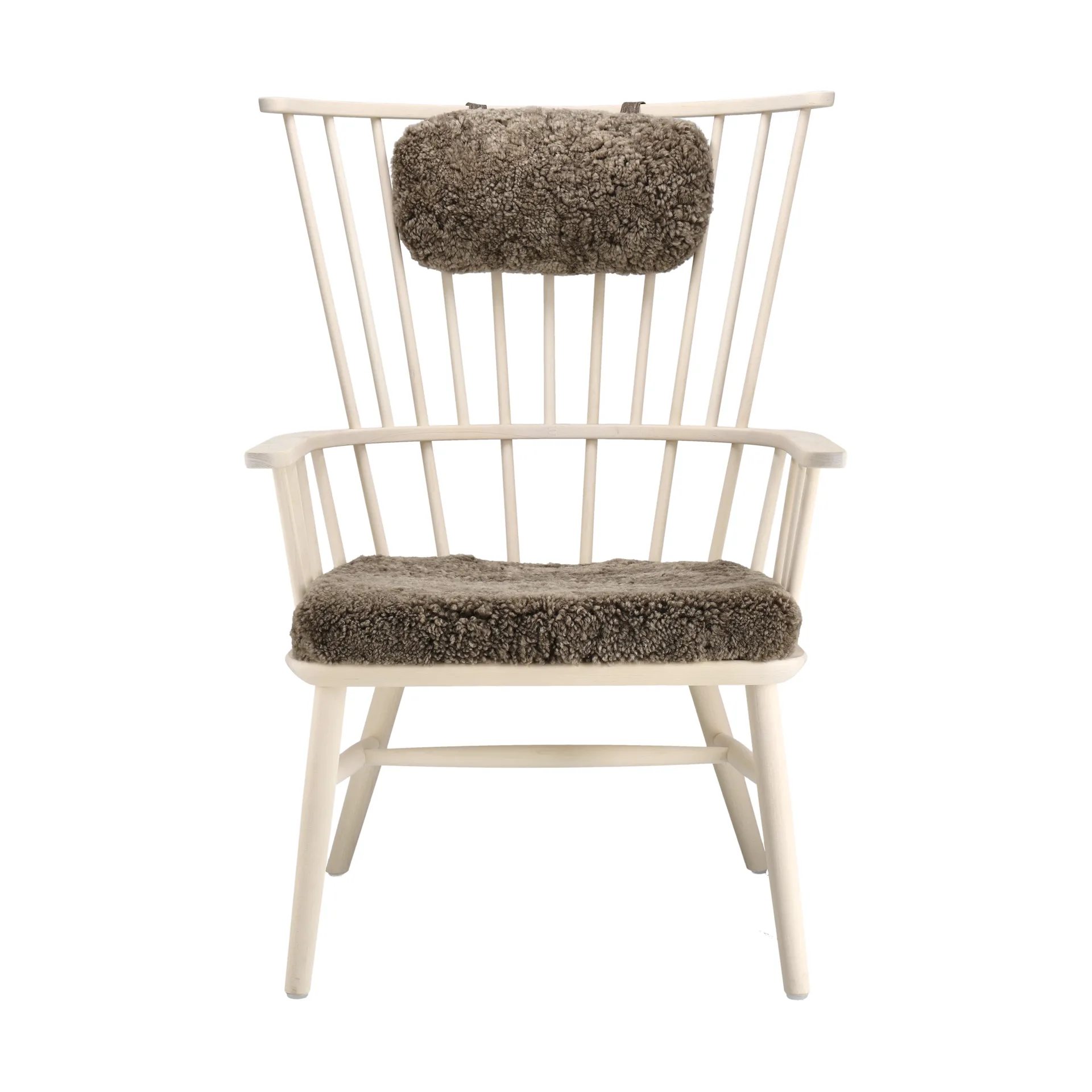 Henriette Sessel mit Sesselkissen & Nackenkissen White oiled-Sahara,  Stolab