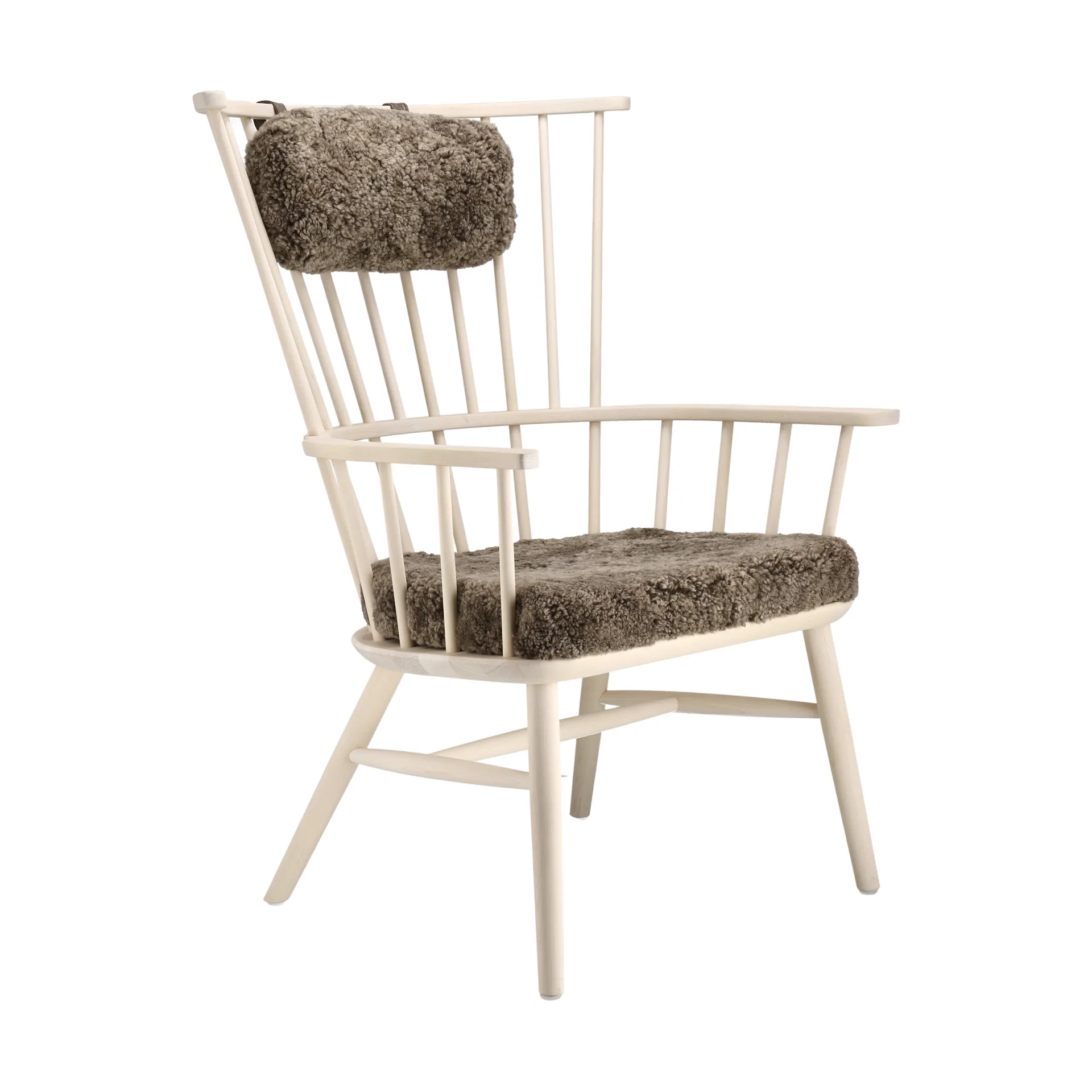Henriette Sessel mit Sesselkissen & Nackenkissen White oiled-Sahara,  Stolab