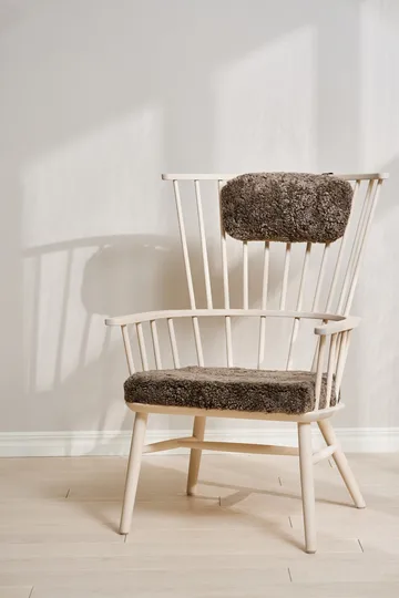 Henriette Sessel mit Sesselkissen & Nackenkissen White oiled-Sahara - Stolab