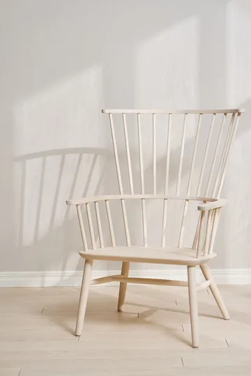 Henriette Sessel mit Sesselkissen & Nackenkissen White oiled-Scand. grey - Stolab