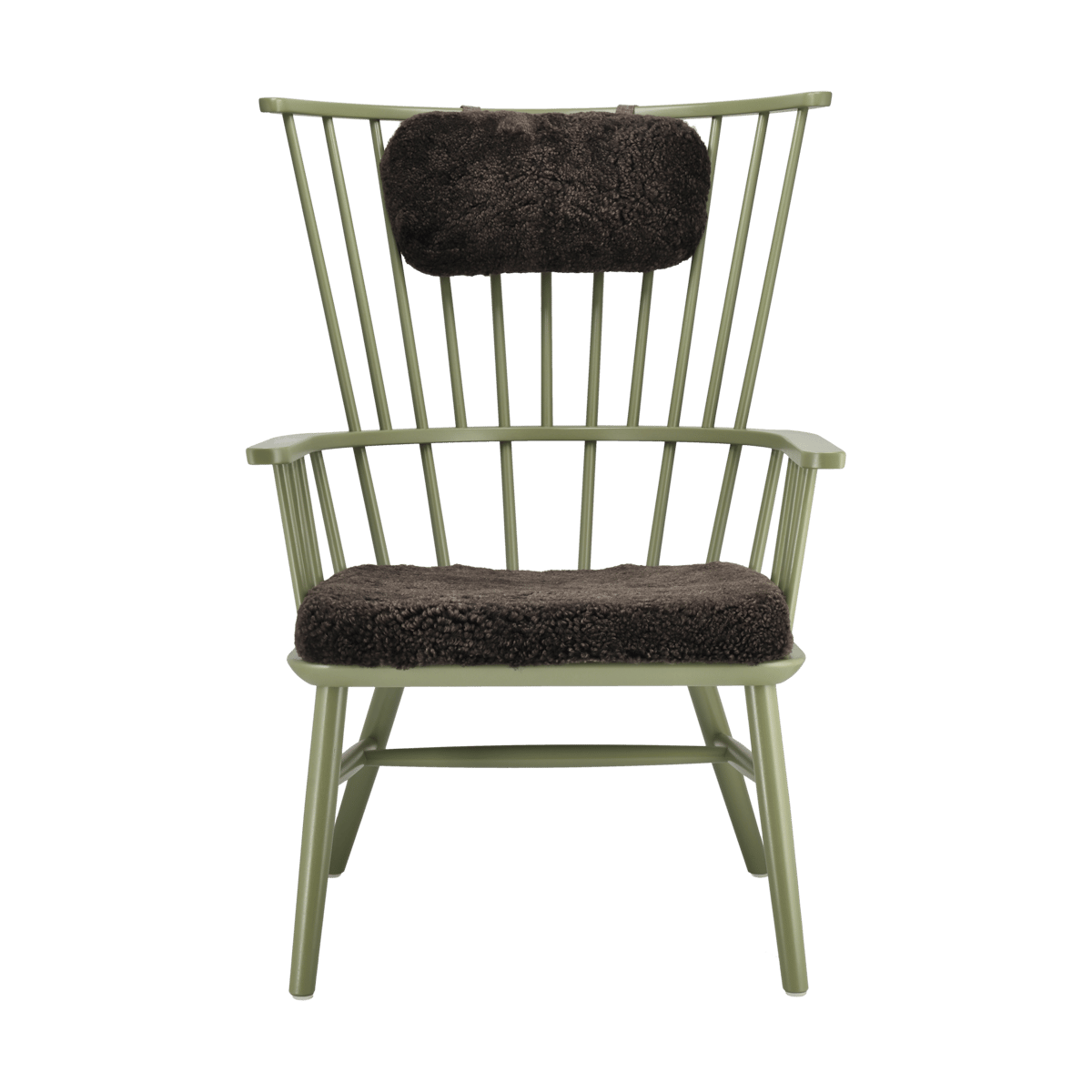 Stolab Henriette Sesselkissen & Nackenkissen Olive green-Espresso
