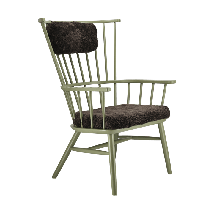 Henriette Sesselkissen & Nackenkissen Olive green-Espresso Stolab