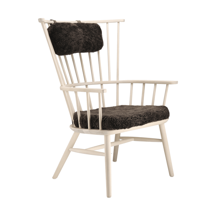 Henriette Sesselkissen & Nackenkissen White oiled-Espresso Stolab