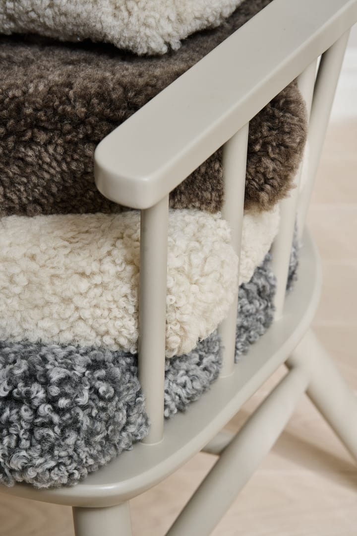 Henriette Sesselkissen & Nackenkissen White oiled-Espresso Stolab