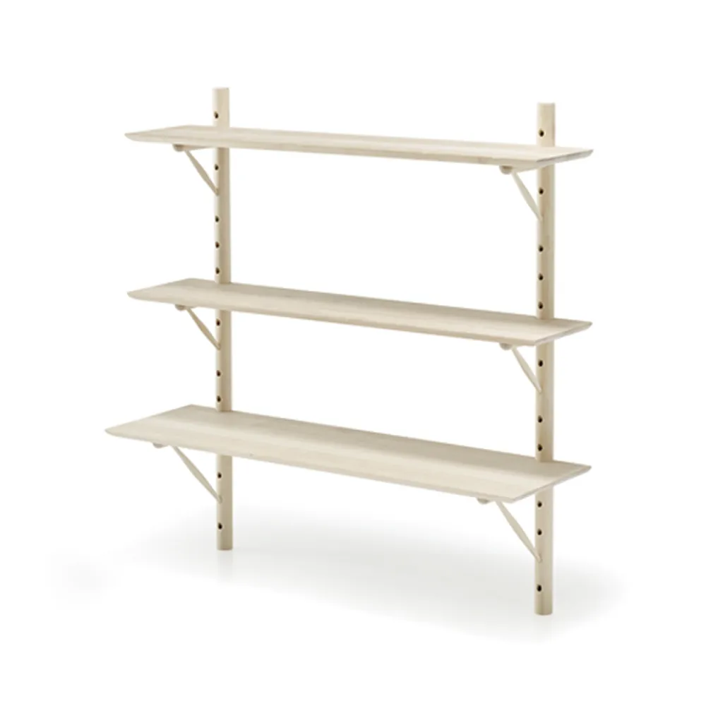 Ikon Wandregal, Birke hell mattlackiert, tief 21cm Stolab