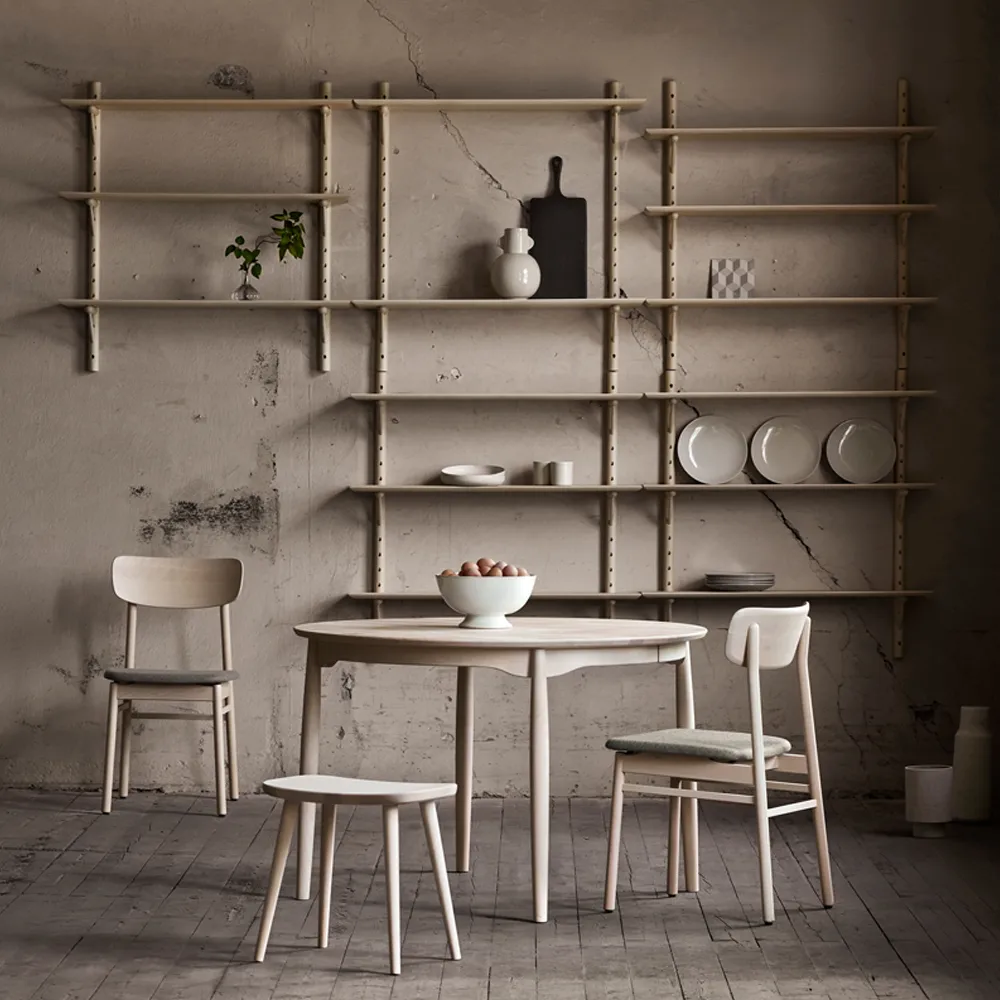 Ikon Wandregal, Birke hell mattlackiert, tief 21cm Stolab