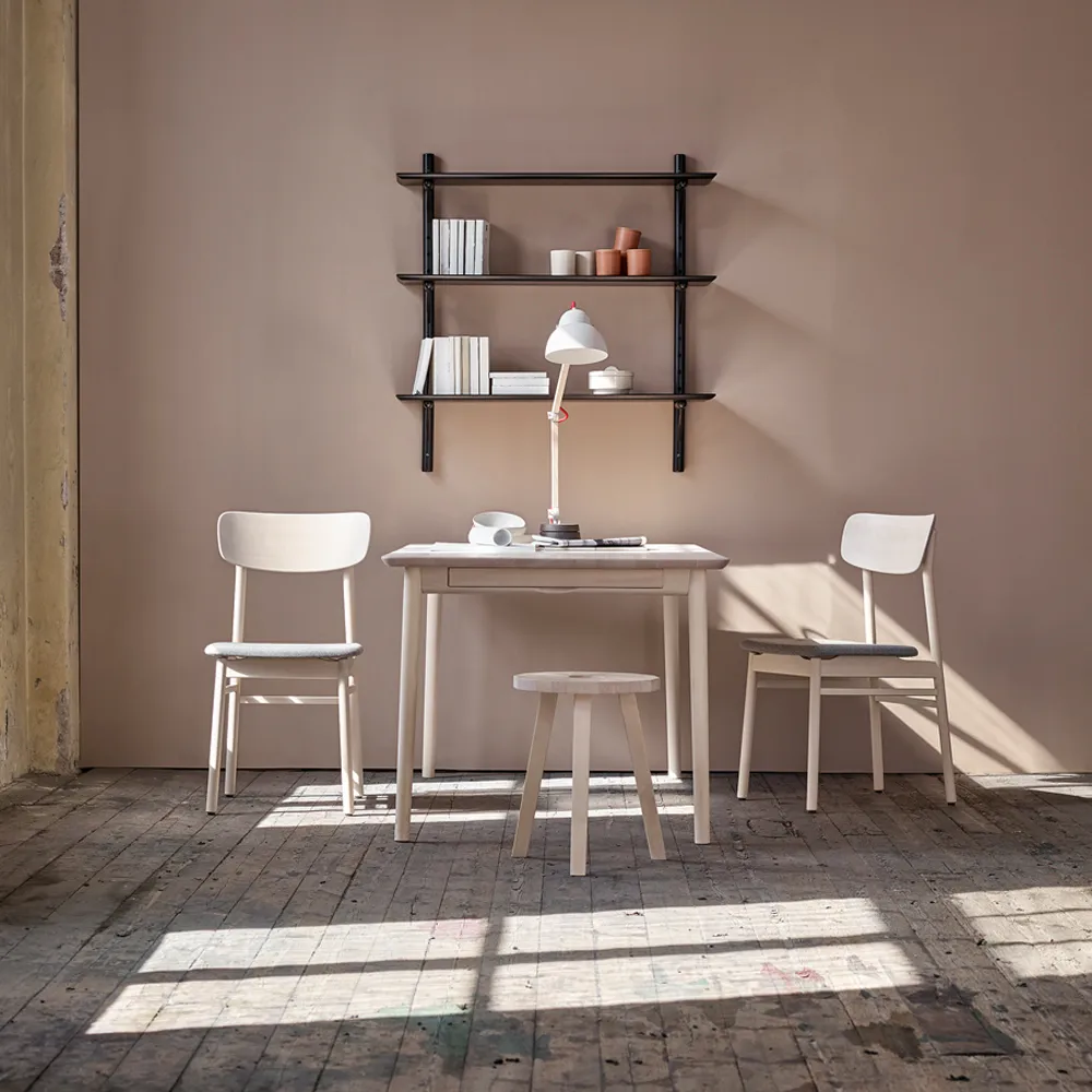 Ikon Wandregal, Birke hell mattlackiert, tief 21cm Stolab