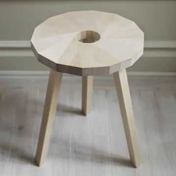 Lilla Snåland runder Hocker - Birke natürlich geölt, Ø35x45 cm - Stolab