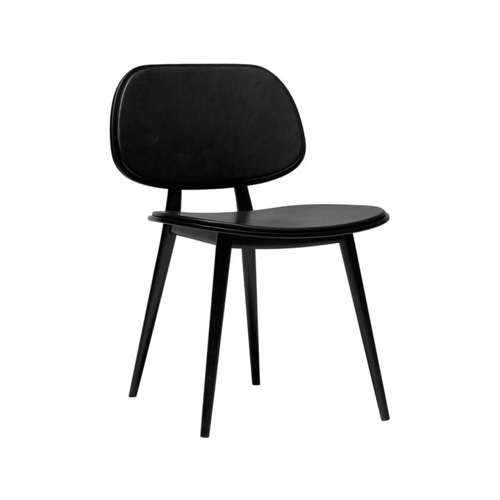 My Chair Stuhl - Leder Schwarz, Birkenholzgestell schwarz lackiert - Stolab