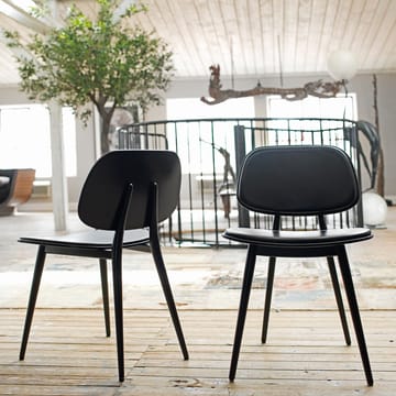 My Chair Stuhl - Leder Schwarz, Birkenholzgestell schwarz lackiert - Stolab