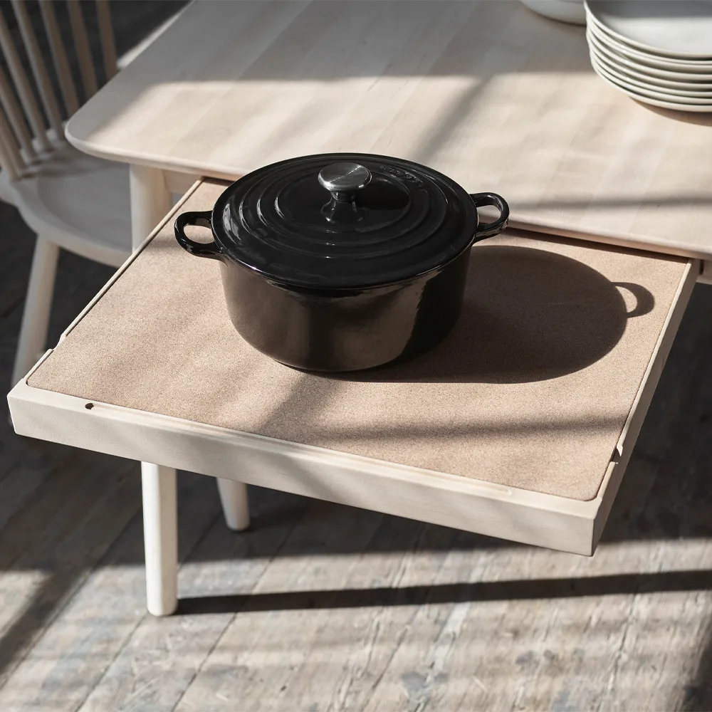 Prima Vista Esstisch, Birke hell mattlackiert, 120cm, 1 Tischplatte Stolab