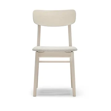 Prima Vista Stuhl Birke Kerze matt lackiert - Stoff Atto Driftwood V3576/01 grau - Stolab
