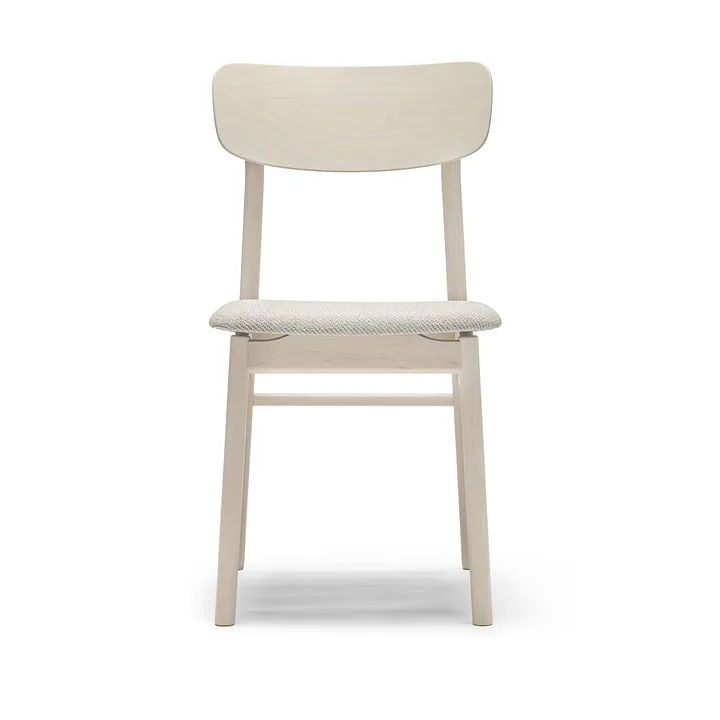 Prima Vista Stuhl Birke Kerze matt lackiert - Stoff Atto Driftwood V3576/01 grau - Stolab