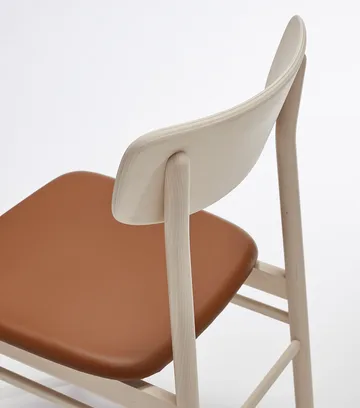 Prima Vista Stuhl - Leder Elmosoft 43807 cognac-Birke hell matt lackiert - Stolab