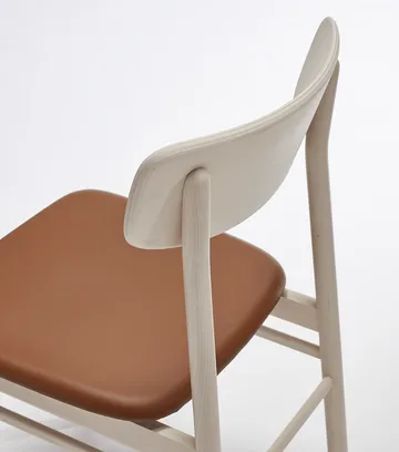 Prima Vista Stuhl weißgeölte Birke - Leder Elmosoft 43807 cognac - Stolab
