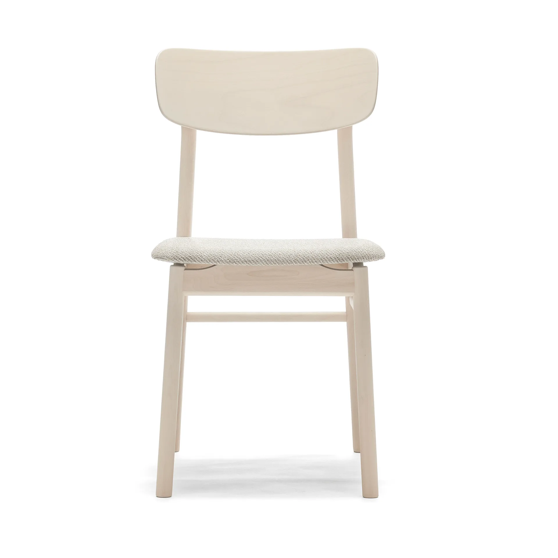 Prima Vista Stuhl weißgeölte Birke, Tyg Atto Driftwood V3576/01 Grau Stolab