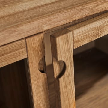 Prio hohes Sideboard - Eiche natürlich geölt, Glastüre - Stolab