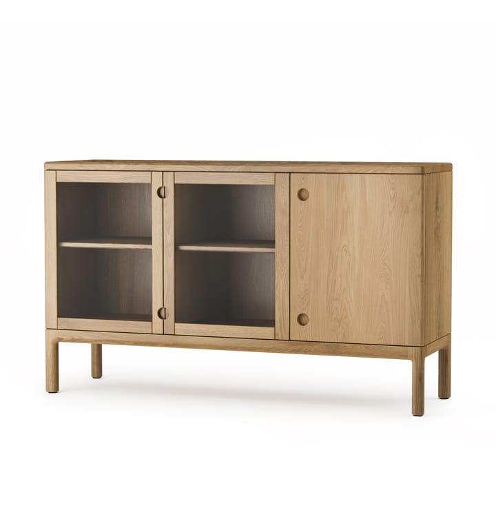 Prio medium Sideboard - Eiche natürlich geölt, Glastüre - Stolab