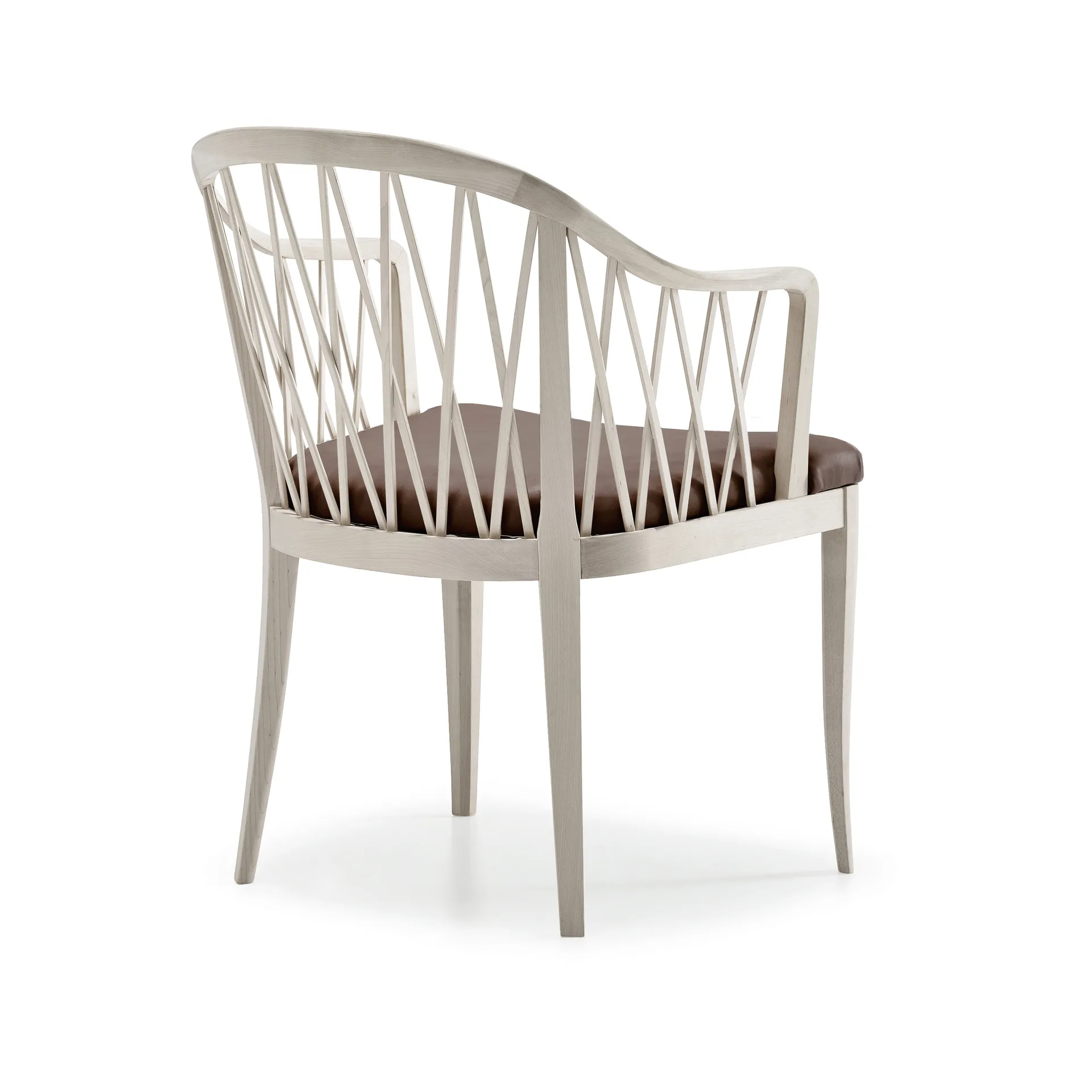 Widemar Armstuhl, Leder Dunkelbraun, Birke geölt Stolab