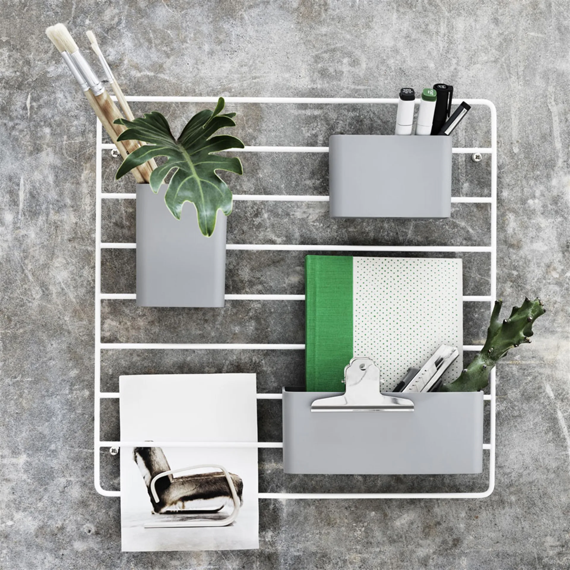 Grid Organizer Boxen 3 Teile, Grau String