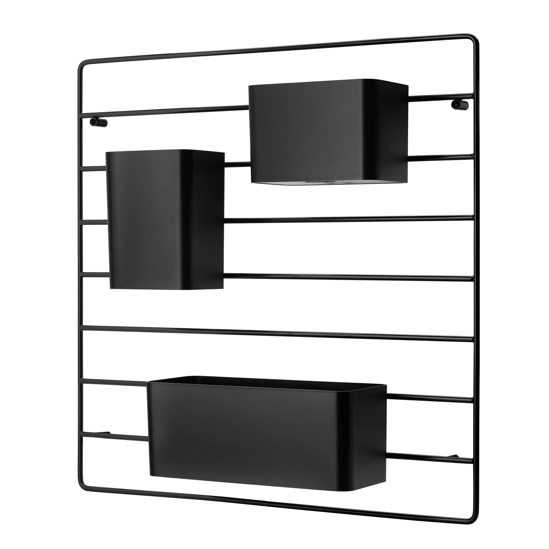 Grid Organizer Boxen 3 Teile, Schwarz String