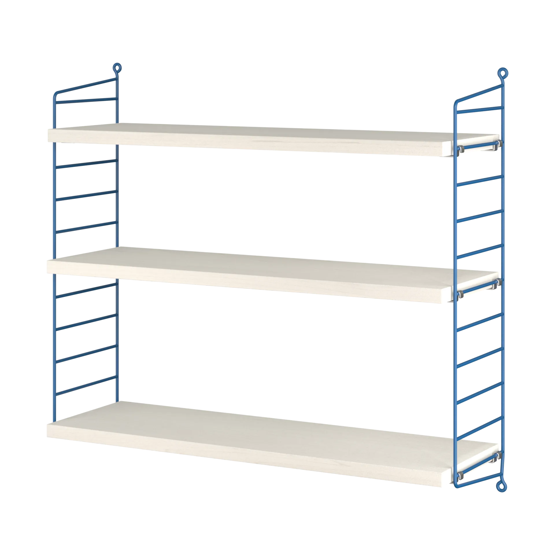 String 1949-2024 Wandregal Limited Edition 60x60x20 cm, Blue/white oiled pine String