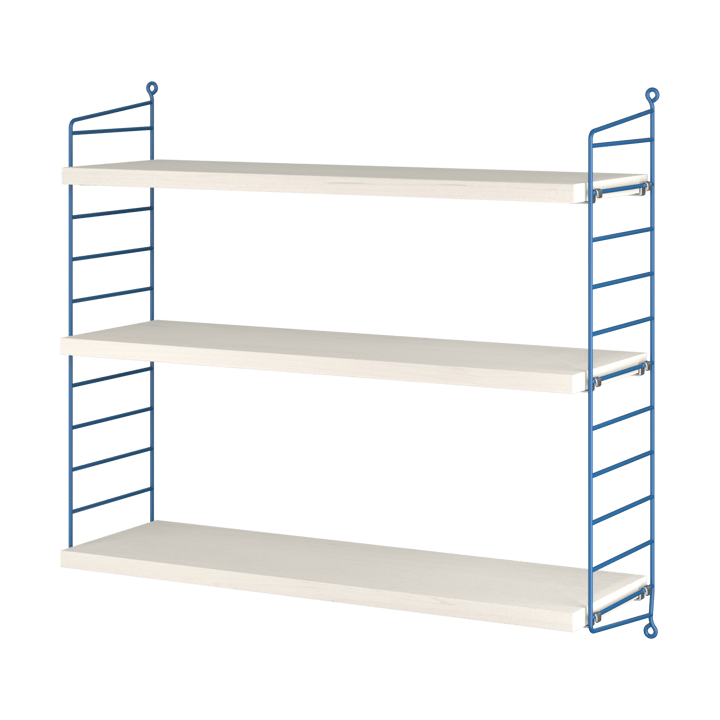 String 1949-2024 Wandregal Limited Edition 60x60x20 cm, Blue/white oiled pine String