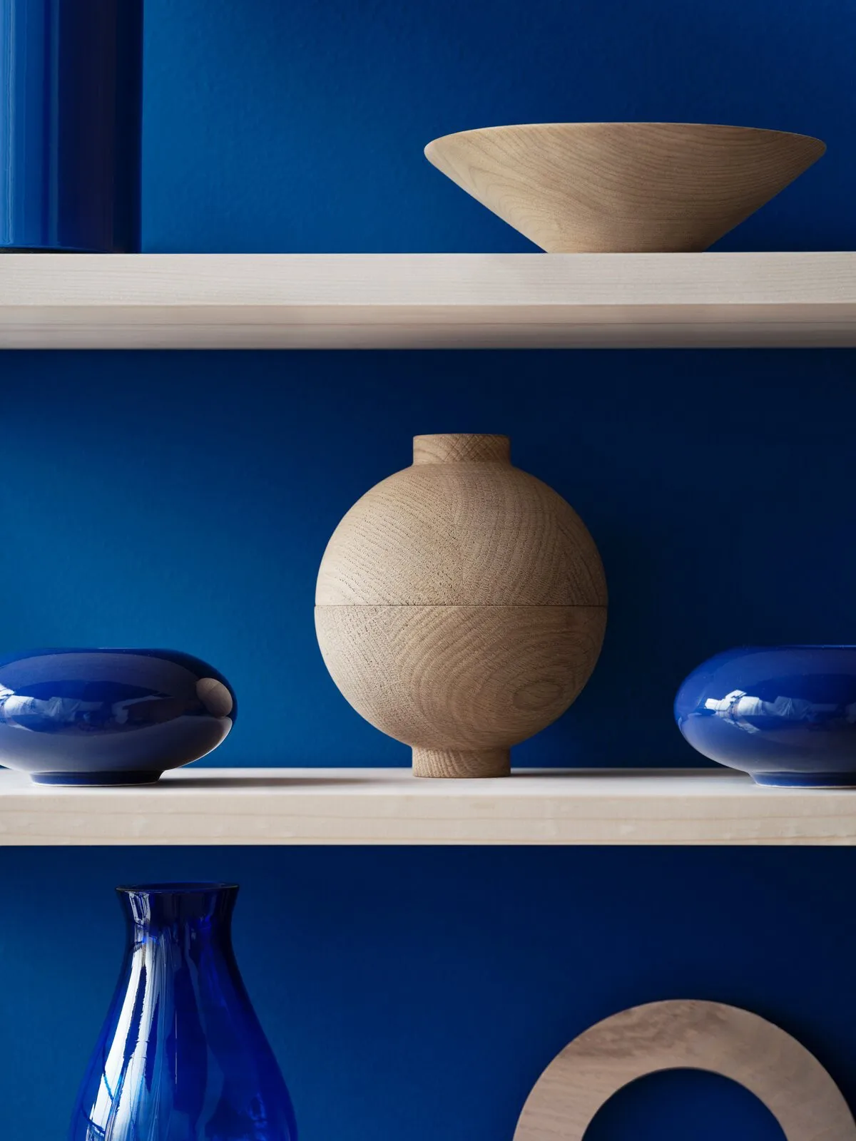 String 1949-2024 Wandregal Limited Edition 60x60x20 cm, Blue/white oiled pine String