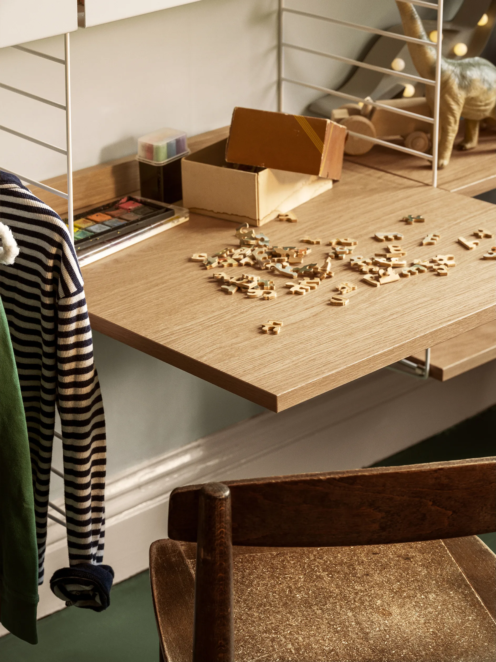 String Arbeitsplatte, Eiche, 58x58 cm String