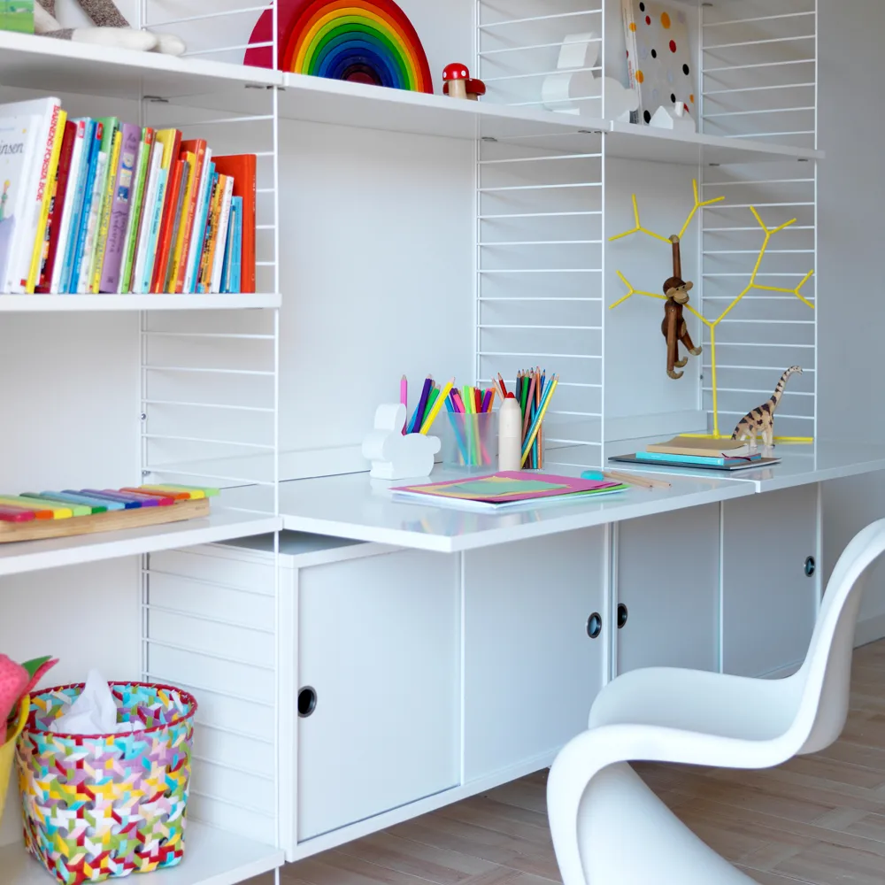 String Arbeitsplatte, Weiß, 78x58 cm String