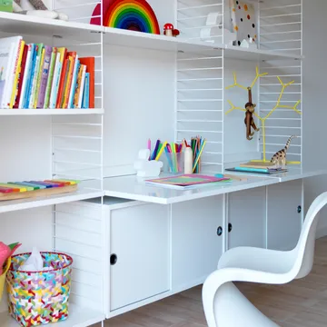 String Arbeitsplatte - Weiß, 78x58 cm - String