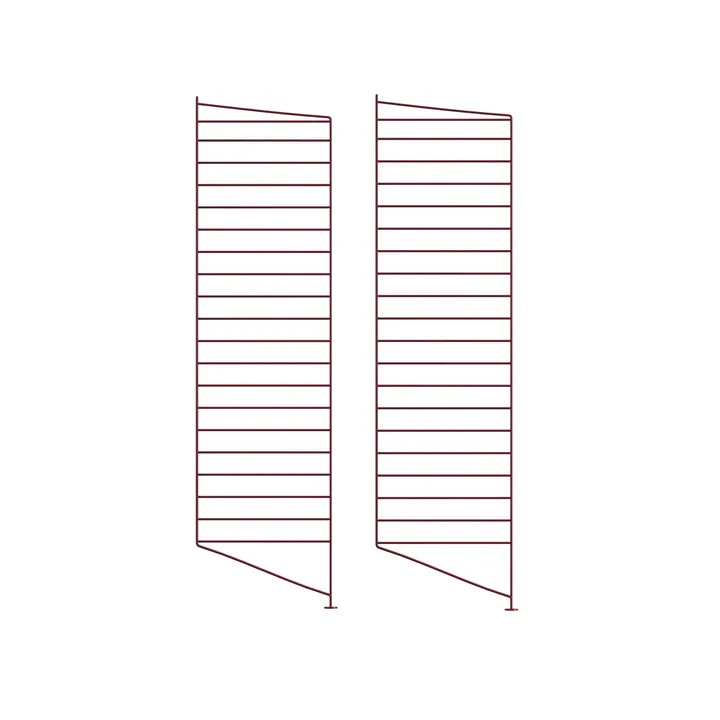 String Bodenleiter - Dunkelrot, 115x30 cm, 2-teilig - String