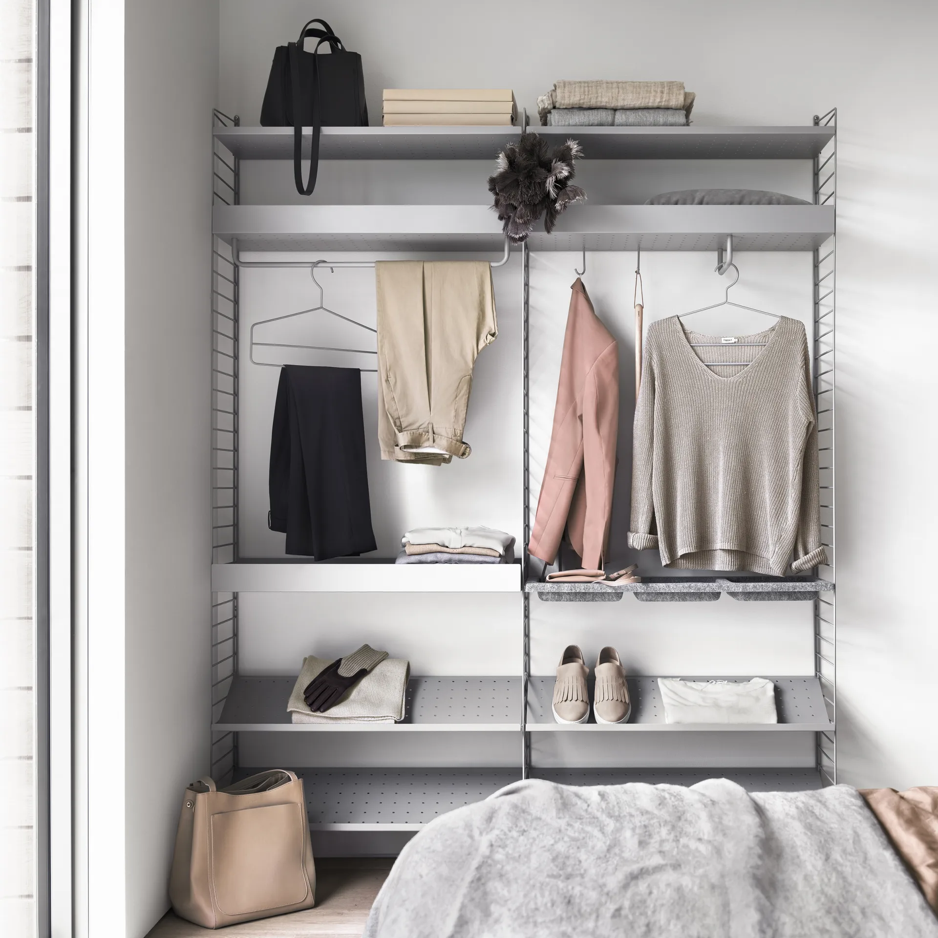 String Bodenleiter, Grau, 200x30 cm, 1er-Pack String