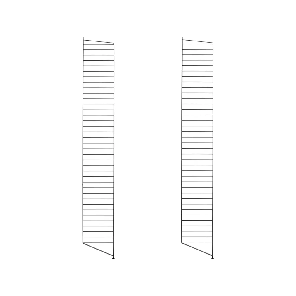 String Bodenleiter, Schwarz, 200x30 cm, 2er-Pack String